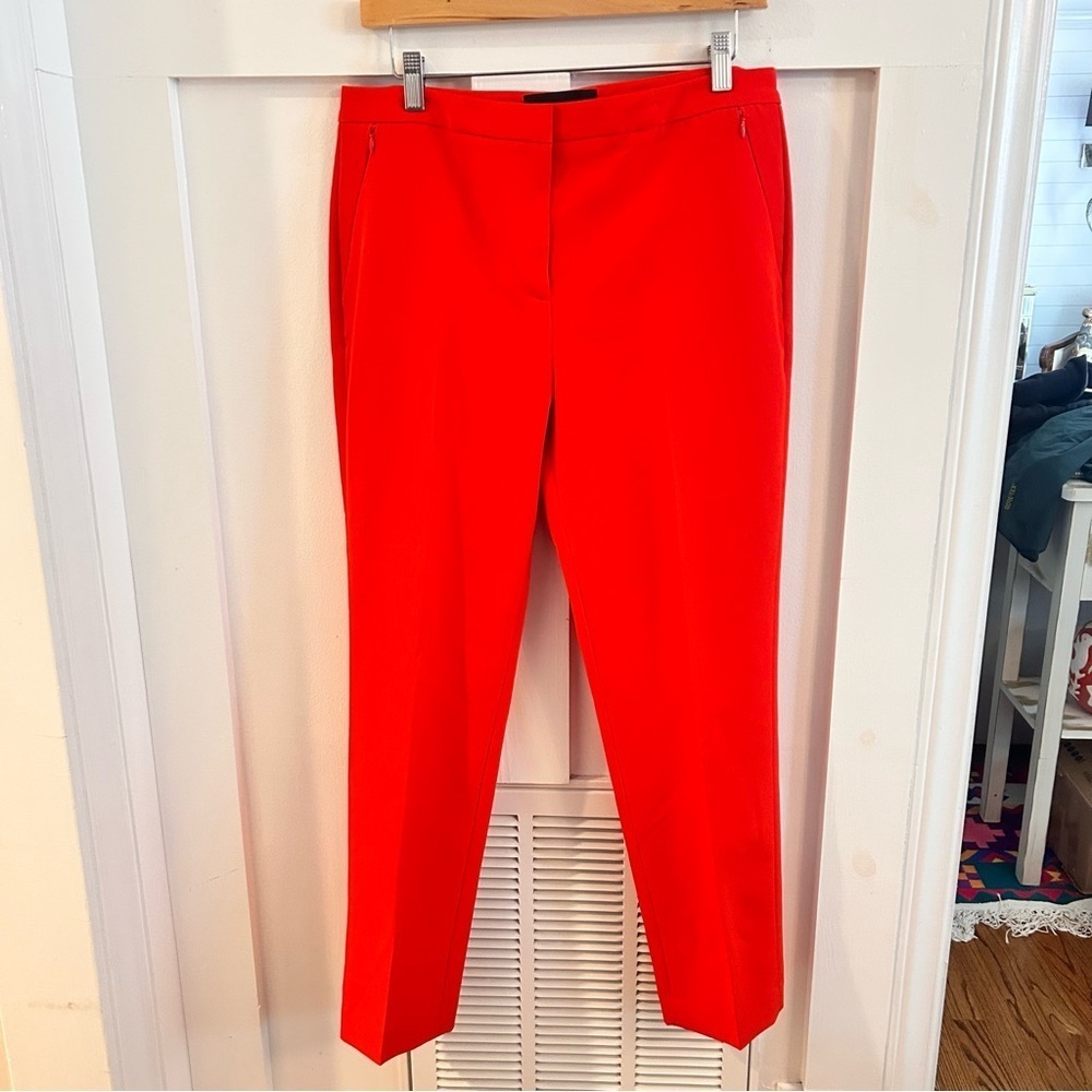 KOBI HALPERIN Alexi Twill coral Crop Cigarette Pant